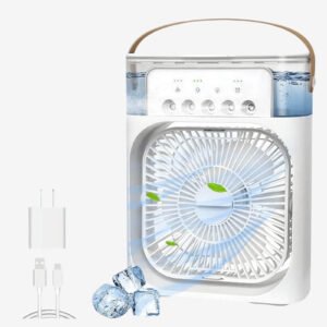 NTMY Portable Air Cooler Fan With LED Light